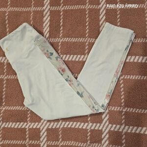 PINK Victoria's Secret Light Cream Jeggings with Floral Embellishments